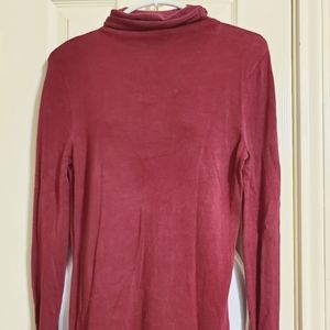 Cupio Raspberry Monk Neckline Top